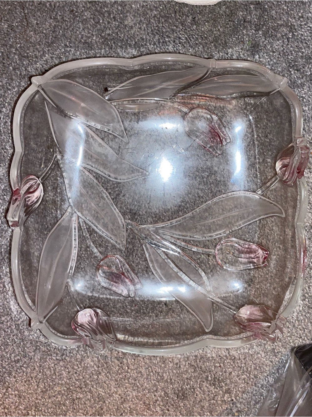 Vintage Mikasa Crystal Nadine Divided Relish Tray
